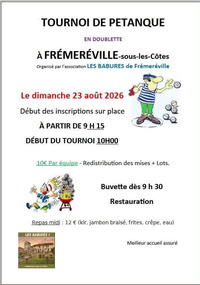 Tournoi de pétanque