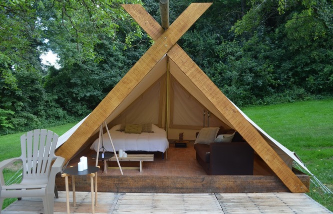 Cabane tente camping du bois joli 5 - Saint-Maurice-sous-les-Côtes